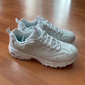 Skechers white sneakers